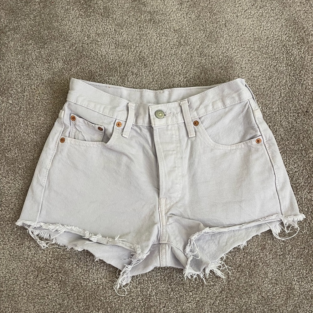 Levi’s light purple denim shorts